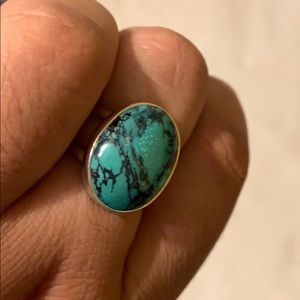 Tibet Turquoise 925 Sterling Silver Ring